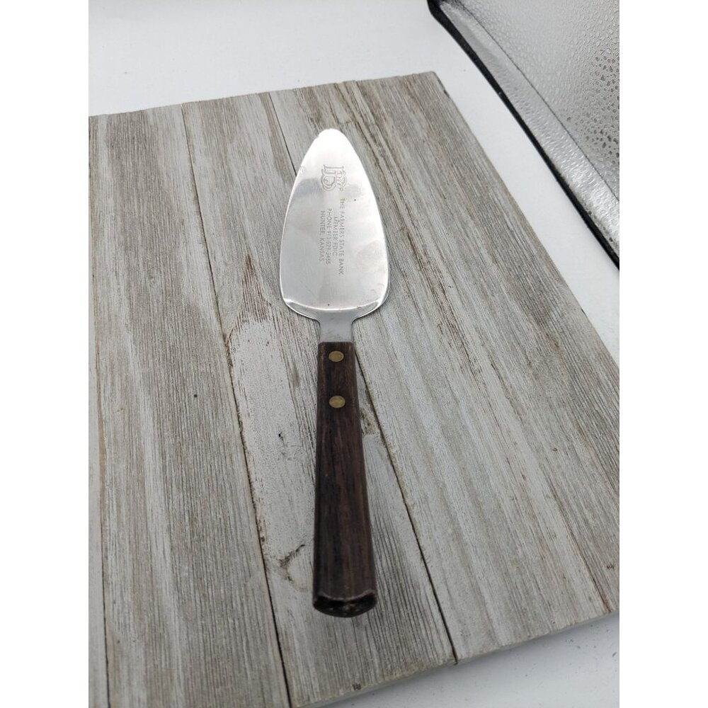 Stainless Steel #1 Pie Spatula Server 8 1/4" Wood Handle Japan